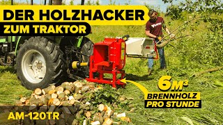 ⚡ARPAL AM120TR für Traktor  der meistverkaufte Holzhacker für Brennholz [upl. by Amelita]