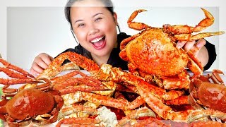 SEAFOOD BOIL KING CRAB LEGS  DUNGENESS CRAB MUKBANG 먹방  EATING SHOW [upl. by Neri]