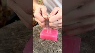 ✅ SURVIVAL bushcraft skills Lifehack with SOAP 💦 camping survival bushcraft outdoors lifehack [upl. by Tatman]