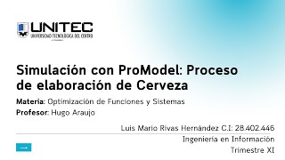 Simulación con ProModel Comando JOIN y Variables  Proceso de Producción de Cerveza [upl. by Ayres]