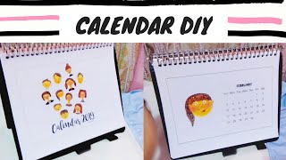 Easy Desk Printable Calendar DIY How to Make Calendar at Home [upl. by Ornas]