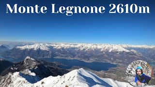 MONTE LEGNONE 2610m INVERNALE CRESTA OVEST DRONE [upl. by Lupee]