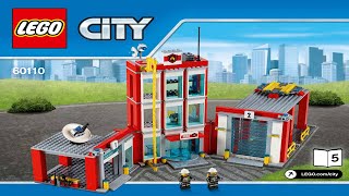 LEGO instructions  City  Fire  60110  Fire Station Book 5 [upl. by Sherwynd]