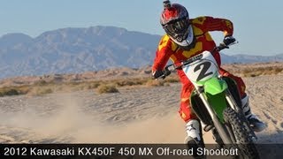 MotoUSA 450 MX OffRoad Shootout 2012 Kawasaki KX450F [upl. by Jennifer936]