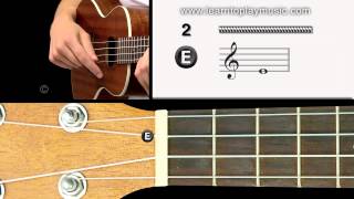 03  Ukulele Tuning 2nd String E Note [upl. by Danielson373]