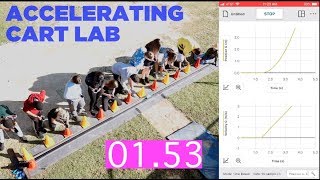 Accelerating Cart Lab  Graphs  Slow Motion [upl. by Raynell]