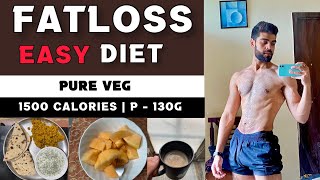 Full Day Of Eating for FATLOSS  Vegetarian  1500 Calories Indian Bodybuilding Diet Kunal Kaushik [upl. by Salvay726]