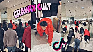 CRAWLY СULT TikTok Compilation 😱 Crawling On The Floor In The Shops [upl. by Rick]