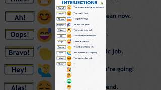 Example of Interjections In English  Part of Speech  English Grammar 😱💯✅ [upl. by Tertia296]