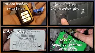 Honda city how to turn off alarm press unlock button smart key cobra pin turn off car alarm [upl. by Eikcor]