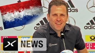 Niederlande nicht dabei Oliver Bierhoff sorgt für Lacher auf PK  Deutschland  EM 2016 [upl. by Cynar672]