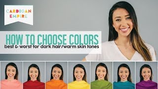 How to Wear the Right Color for Your Skin Tone  Dark Hair and Warm Skin Autumn Season [upl. by Ornie]