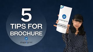 5 Best Tips for a Brochure Design  What is a Brochure  shapeNprint [upl. by Mathis]