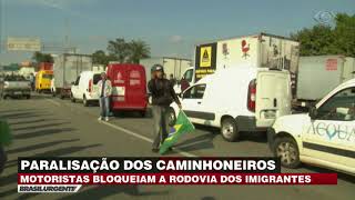 Motoristas bloqueiam rodovia dos Imigrantes em SP [upl. by Aremahs448]