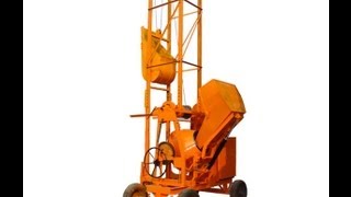 concrete mixer with lift amp hydraulic hopper [upl. by Thin]