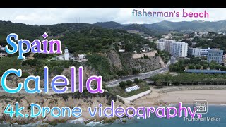 Spain Calella drone videography 4k [upl. by Duster]