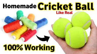 How to make Cricket Ball at home easy  DIY Bouncing Ball  Homemade Cricket Tennis Ball making pt2 [upl. by Htebazie]