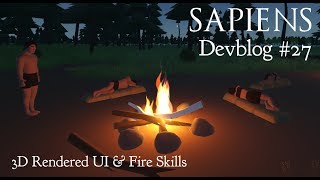 Sapiens Devblog 27  3D Rendered UI and Fire Skills [upl. by Allicirp]