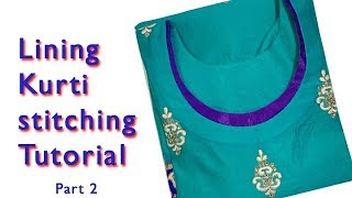 Lining churidar top cutting and stitching in malayalam part 2 EMODE Malayalam Stitching [upl. by Rumpf187]