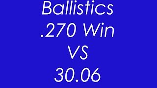 270 vs 3006  Ballistics Compared [upl. by Drucie]