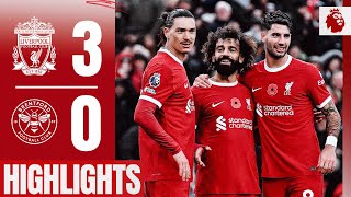 Mo Salah double amp a Diogo Jota worldie Liverpool 30 Brentford  Highlights [upl. by Emiolhs]