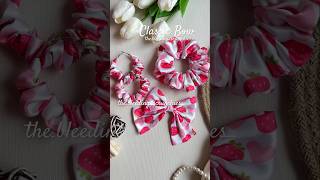 Classic Handmade Bow 🌷 bow scrunchies smallbusiness shortvideo india hairaccessories [upl. by Dwan]