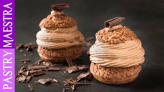 Triple Chocolate Cream Puffs Choux Craquelin  Pastry Maestra [upl. by Valenta527]