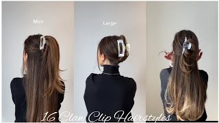 16 Ways to Style Claw Clip 2022  16 Claw Clip Catcher Hairstyles part 2  The Hairdos [upl. by Roid]