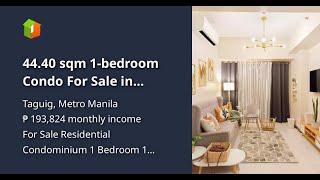 4440 sqm 1bedroom Condo For Sale in Taguig Metro Manila [upl. by Hairam]