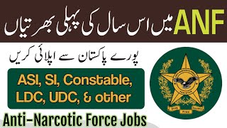 ANF jobs 2024Anti narcotics force jobs 2024ANF latest jobs 2024latest jobs in pakistan today 2024 [upl. by Dang]