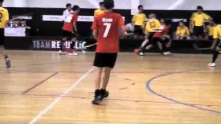 B Div Floorball Final 2nd Period 11 Mar 11  Catholic High v Victoria School [upl. by Drusi]