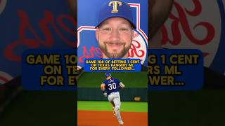 Game 108 of betting 1 cent on a Texas Rangers WIN for every follower… shorts texasrangers [upl. by Lukash]