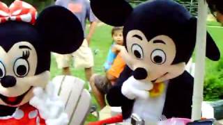 Mickey and Minnie make quotspecial quot appearance at Birthday party [upl. by Agan]