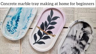 Easy Marble Trinket Tray  DIY Cement Craft  part 1  Ekraw Chaudhary [upl. by Crosby]