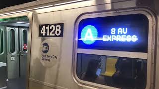 Inwood–207th Street bound R211A A train entering and leaving 175th Street in Upper Manhattan [upl. by Crane474]