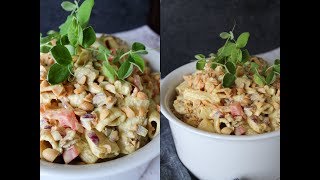 Pastasalat Med Kylling og Bacon I En Peanut Butter Karry Dressing  One Kitchen DK [upl. by Rialcnis]