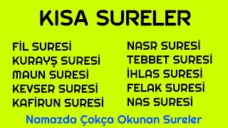 KISA SURELER TAMAMI Namazda Okunan Sureler ve Dualar Dinle [upl. by Lithea]