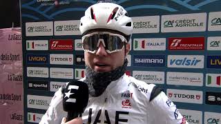 Marc Hirschi  Interview at the start  Stage 3  TirrenoAdriatico 2024 [upl. by Gualterio]