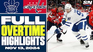 Toronto Maple Leafs at Washington Capitals  FULL Overtime Highlights  November 13 2024 [upl. by Atinnek]