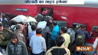 Demonetisation Effect Showed on New Delhi Railway Station Labour Class Leaving DelhiNCR [upl. by Nysilla270]