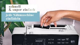 Nähmaschine einfädeln I Oberfaden und Unterfaden I Spule befüllen I Videoblog Nähen [upl. by Hampton]