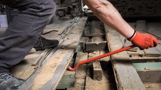 Removing Moisture Damaged Floorboards [upl. by Niwrehs]