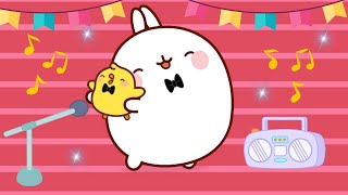 Enjoy Performing with Molang  Becoming SUPERSTARS ⭐ Molang  Funny Compilation For Kids [upl. by Ahsinwad]