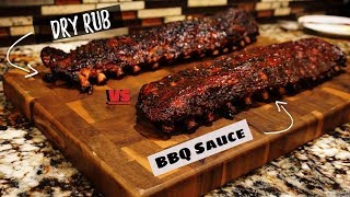 RIB EXPERIMENT Dry rub VS BBQ sauce [upl. by Fink324]