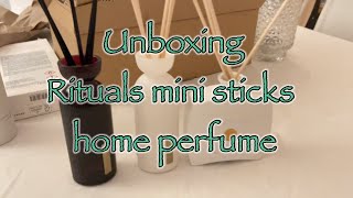 Unboxing Rituals mini perfume sticks Rituals  Home perfume [upl. by Annatnom752]