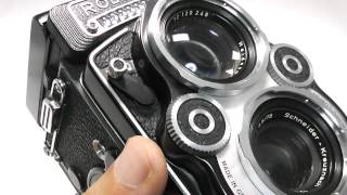 ROLLEIFLEX ローライフレックス 35F Xenotar クセノタール 75mmF35  純正革ケース  革ストラップ [upl. by Esnofla]