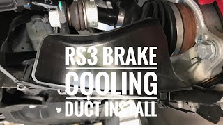 Bang For Your Buck Brake Upgrade on an Audi S3 or Golf R MK7 RS3 Brake Cooling Duct Install [upl. by Niltiac]