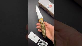 Rick Hinderer Eklipse 35 AUTO Spear Point Stonewash Bronze Titanium Glass Breaker Backspacer S45VN [upl. by Nhojleahcim]