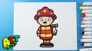 How to Draw a Firefighter [upl. by Gran544]