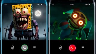 Scary Video Call SpongeBob and Pomni Scare Each Other  Digital Circus [upl. by Anigar]